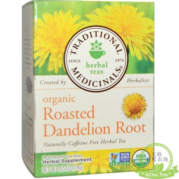 Traditional Medicinals 有机蒲公英根草药茶不含咖啡因16包24克
