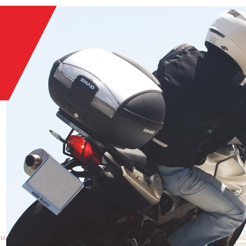 夏德SHAD摩托车后备箱尾箱快拆通用后背箱S