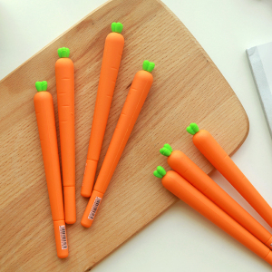 可爱创意韩国胡萝卜黑中性笔