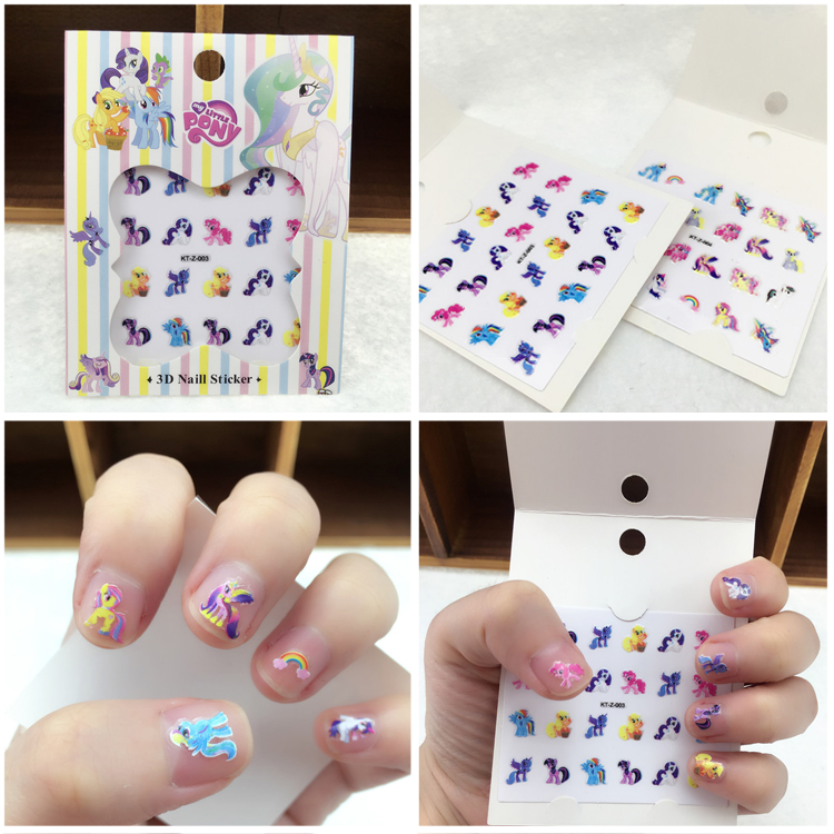 儿童卡通指甲贴纸 小孩孕妇无毒环保防水美甲贴片韩国3d女孩贴纸