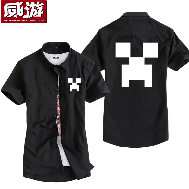 威游minecraft 游戏周边 我的世界衬衫短袖 苦力怕 衣服t恤男女