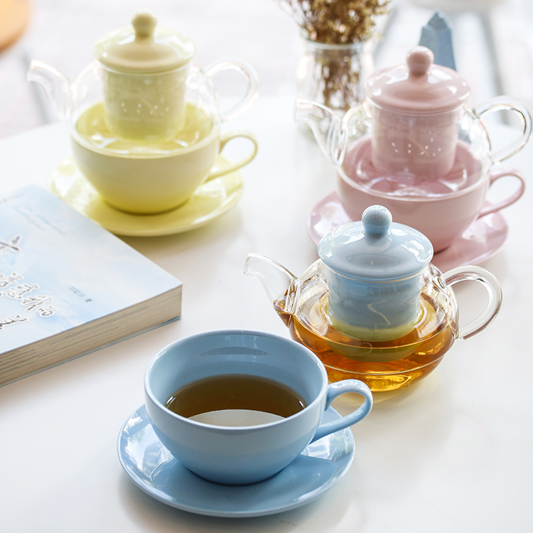 英式茶壶子母壶 下午茶茶具红茶杯咖啡杯  耐热玻璃茶壶茶杯套装