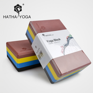 哈他彩色泡沫轴瑜伽砖