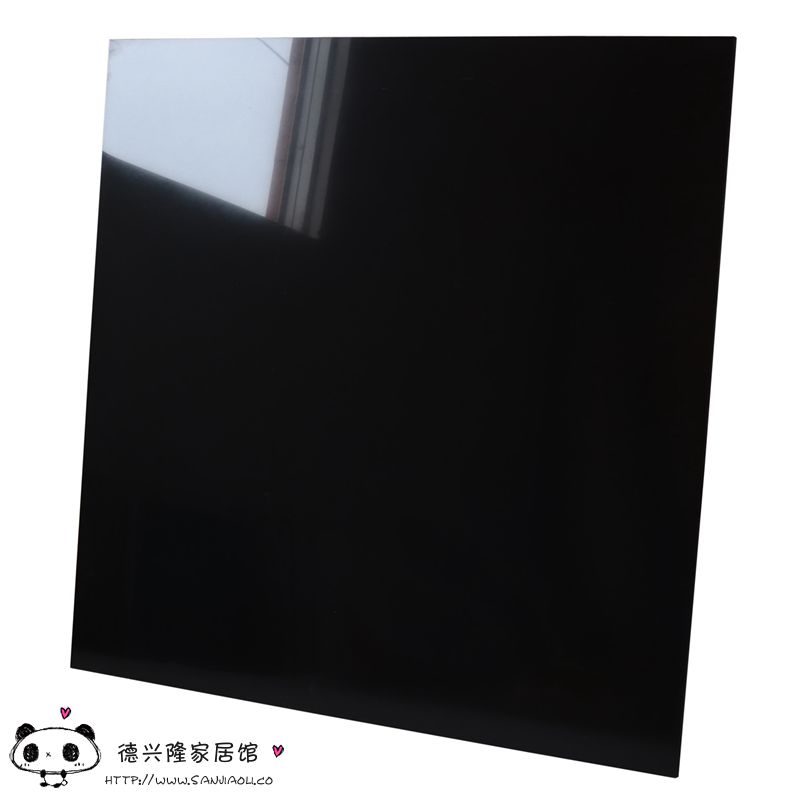 佛山优质玻化砖纯黑瓷砖会客厅地板砖800x800高档客厅黑色抛光砖