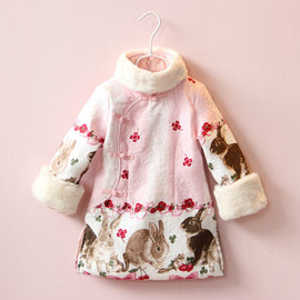 推荐最新儿童旗袍裁剪图 儿童棉旗袍裁剪图信