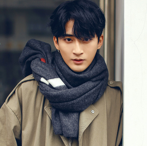 情侣针织毛线围巾