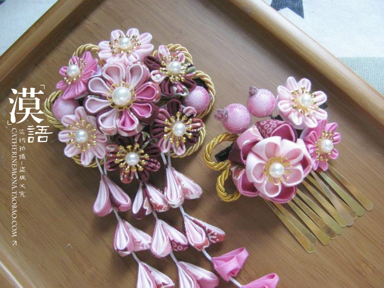 【漠语】需定做 细工簪热卖花魁艺妓浴衣和服新娘头饰