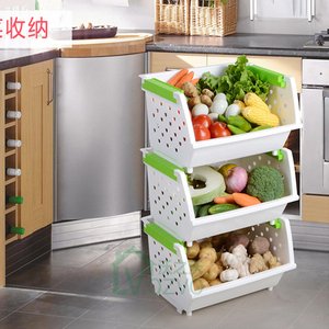 沃之沃大号水果蔬菜收纳篮筐多层厨房杂物整理
