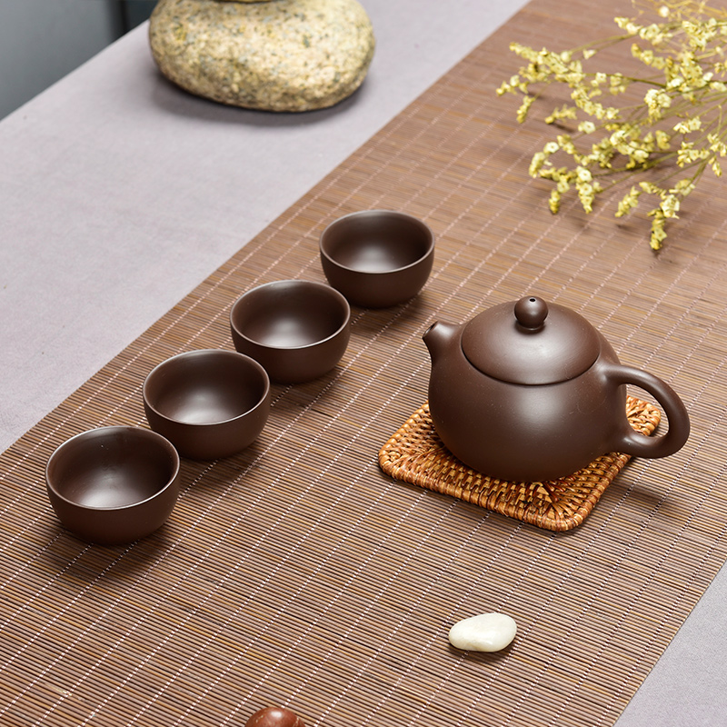 功夫茶具套装 宜兴紫砂西施茶壶套装盖碗茶杯茶海整套装