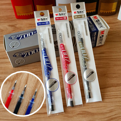 满包邮晨光文具mg007葫芦头通用中性笔芯 0.5替芯 学生办公专用