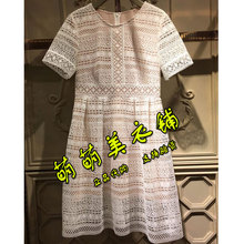 欧时力新式2017夏装新款正品绣花蕾丝镂空连衣裙女Y1JY1081530YZ
