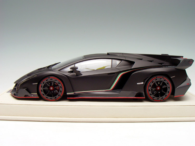 意大利 mr 1:18 兰博基尼毒药 veneno 磨砂黑 硬顶 汽车模型