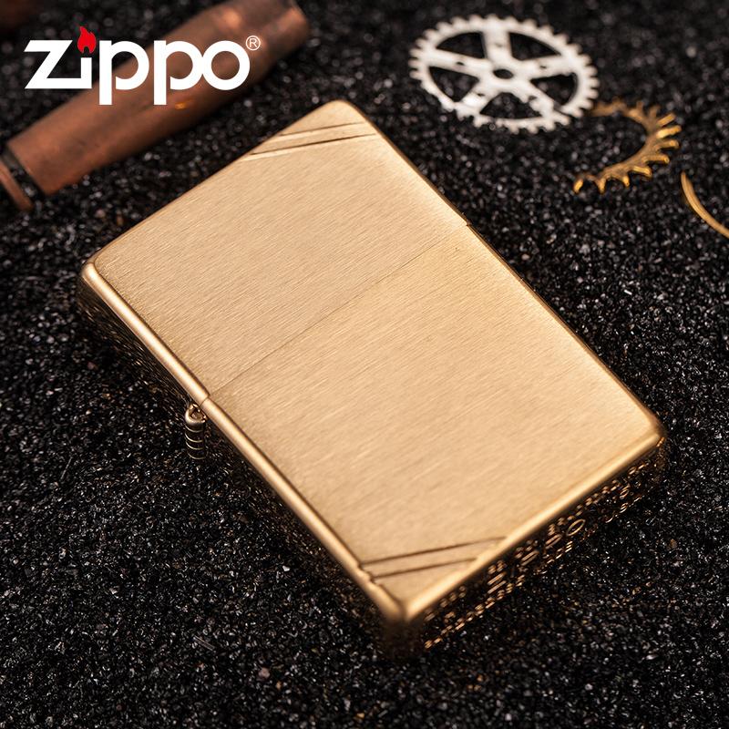 zippo打火机 纯铜拉丝 7复刻 古典切角 240 专柜正版