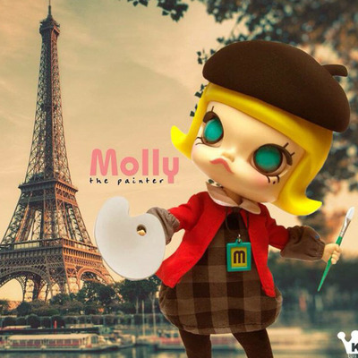 正版kennyswork molly玩偶娃娃手办圣诞节大耳牛生肖星座职业盲盒