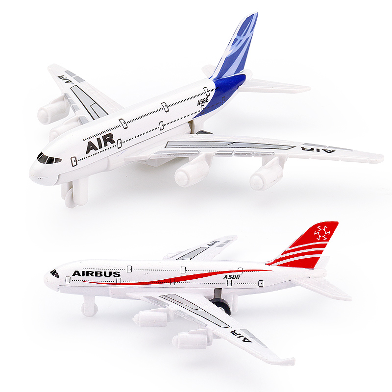 合金飞机模型空客a380客机回力儿童玩具飞机航模民航客机礼物包邮