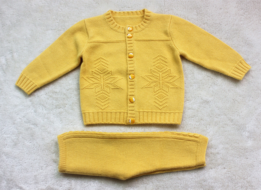 手工编织新生婴幼儿羊绒线毛衣 0-6个月宝宝套装满月送礼高档羊绒