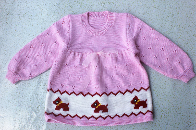 纯手工编织婴幼儿羊毛衣 儿童春秋保暖外套 周岁宝宝生日礼品童装