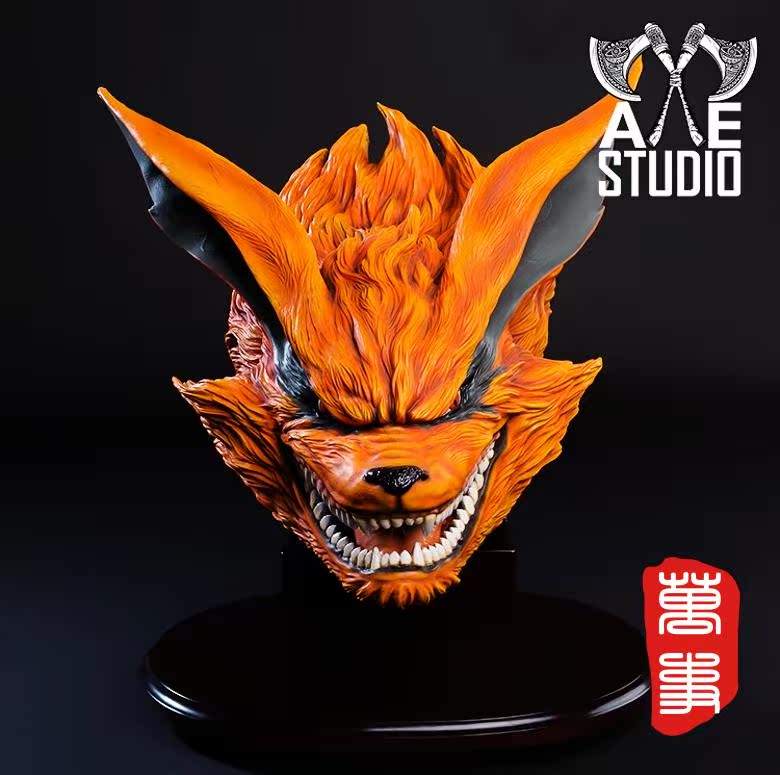 万事屋手办模型 axe 火影忍者 九尾 九喇嘛 斧头工作室 头像雕像