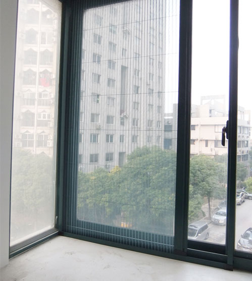 上海定制隐形折叠纱窗纱门防蚊纱窗风琴式纱窗铝合金纱门推拉式