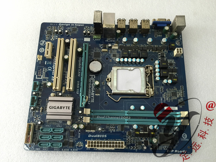 技嘉ga-h55m-s2 h55主板1156针 全固态支持i3 i5 i7 ddr3