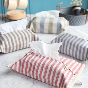 日式棉麻挂式纸巾抽纸盒