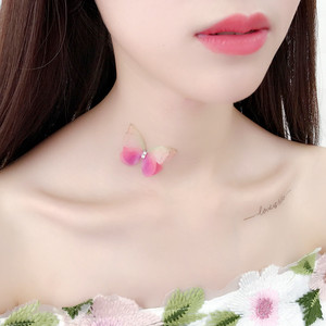 蝶舞花间气质时尚隐形项圈