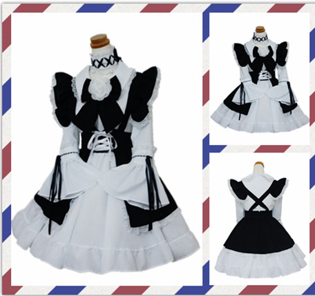 万圣节软妹萌哥特萝莉女仆装女佣服cosplay动漫演出服装大码胖mm