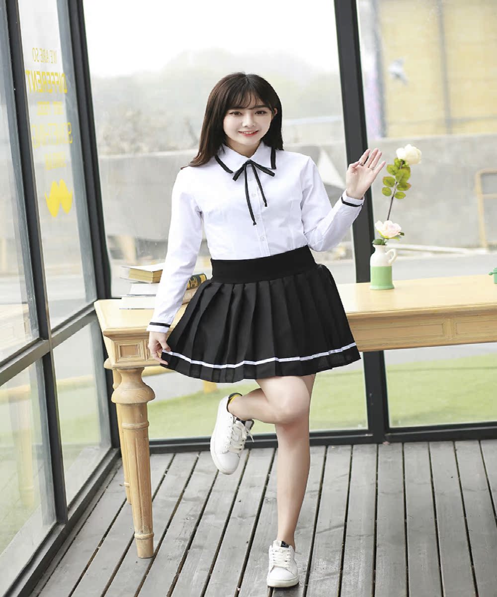 夏季英伦学院风女生校服套装 短袖日系jk水手服日韩韩版学生制服