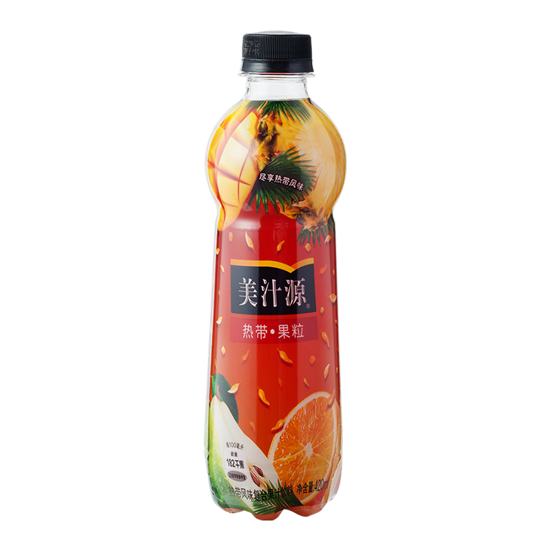 【天猫超市】美汁源 热带 果粒 420ml*12瓶 可口可乐荣誉出品