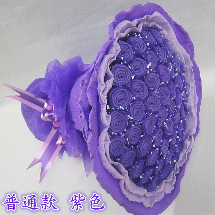 手工海绵纸玫瑰花束成品仿真花蓝色妖姬教师节情人节男生女生礼物