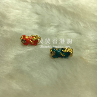 笑笑香港购六福珠宝迷你珐琅貔貅温感变色貔貅定金不退不换