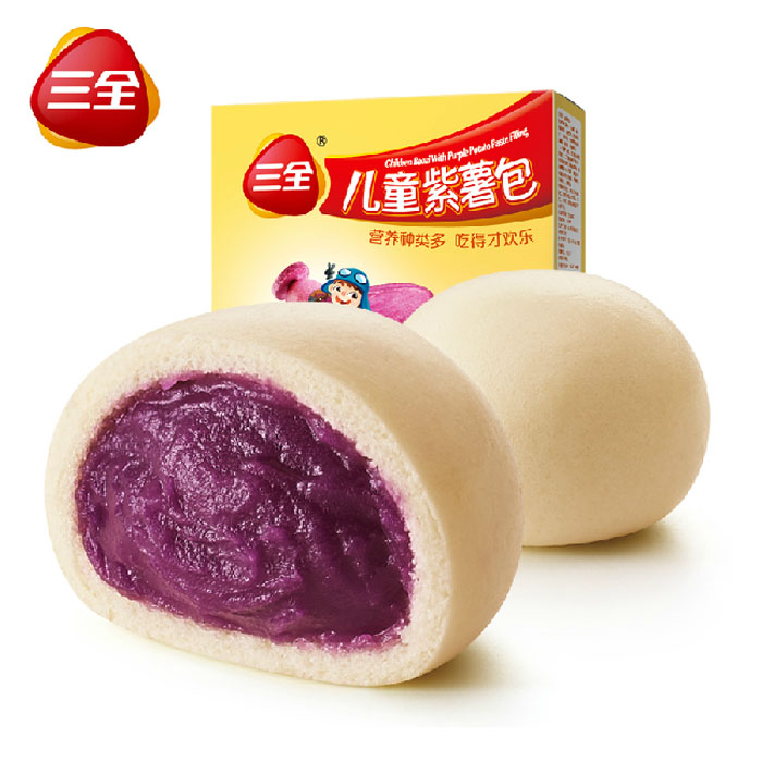 正品特价三全儿童面点紫薯包160g方便速食 速冻食品 16g*10只