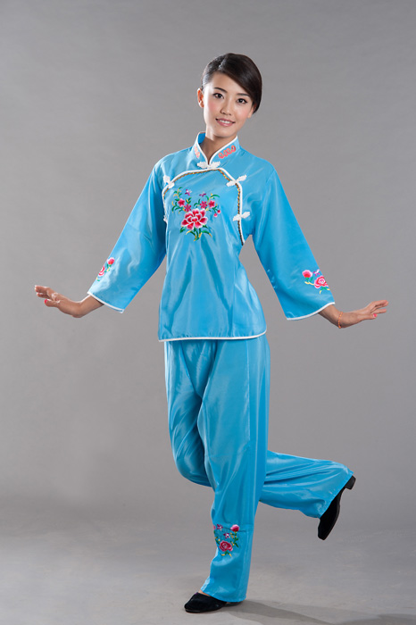 彩衣朵朵特价汉族服装绣花秧歌服舞台表演舞蹈装腰鼓舞扇子舞2002