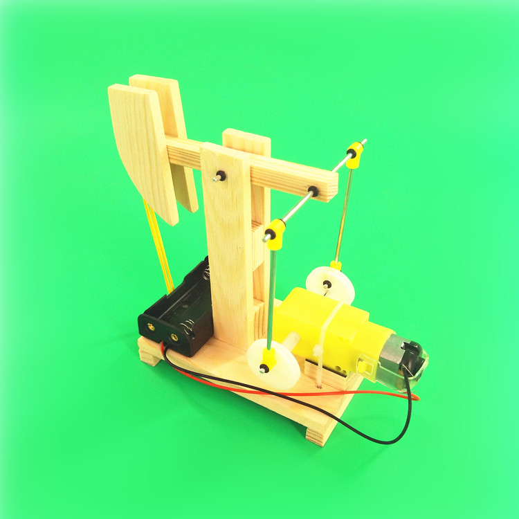 diy科技小制作科学小发明 油田磕头机抽油机 手工益智