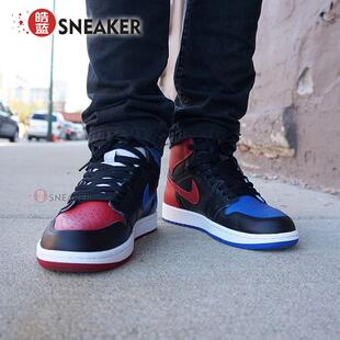 皓蓝sneaker jordan 1 og top 3 aj1拼色鸳鸯 575441-555088-026