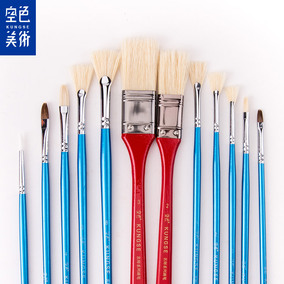 保罗塞尚8支尼龙水粉画笔套装包邮平头圆尖水彩丙烯油画颜料画笔