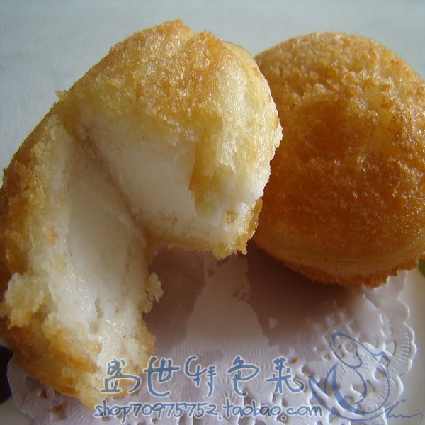 新品特价 爆香冰淇淋 油炸冰激凌香芋味 10个速冻点心入口即化