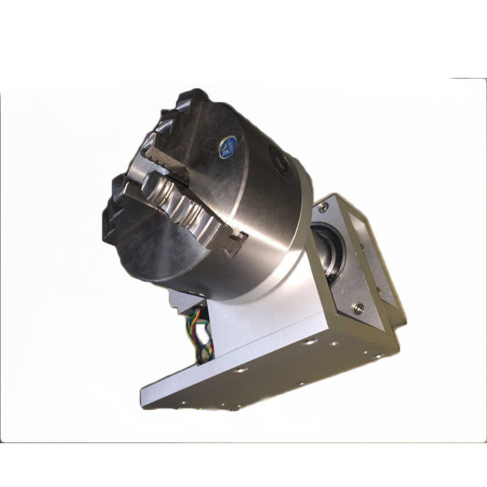 激光切割旋转夹具/旋转电机/三爪卡盘旋转轴125旋转工作台/可通