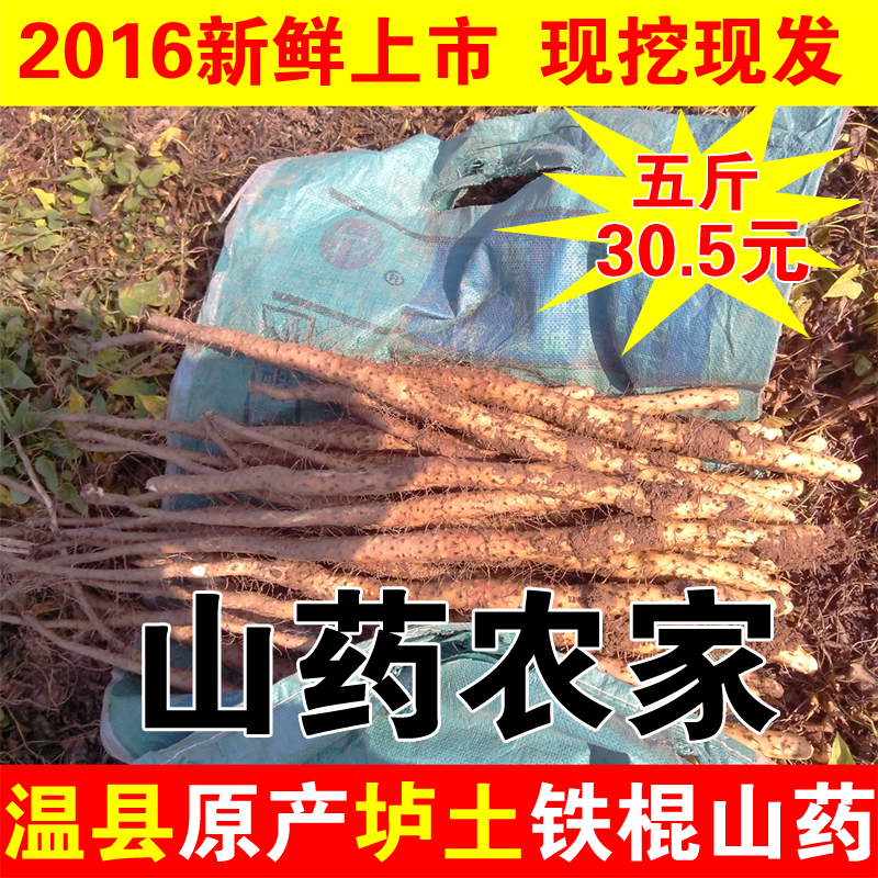 山药农家  河南焦作温县正宗垆土铁棍山药 新鲜 怀淮山药 5斤包邮