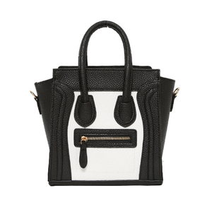 个性撞色笑脸手提包