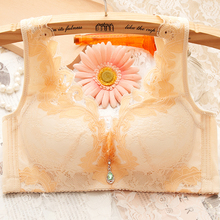 背心式无钢圈文胸聚拢大码 收副乳调整内衣女小胸加厚胸罩 性感薄款