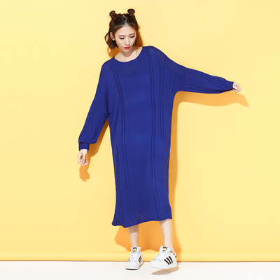 不规则秋装字母印花迷彩T裙子宽松中长款连衣