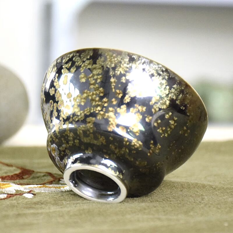正品包邮 千里挑一窑变七彩天目釉建盏品茗功夫红茶杯雨花盏