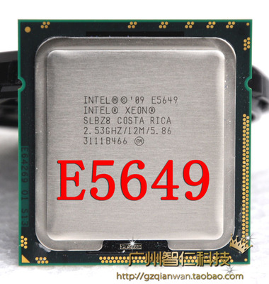 Intel 至强 E5649 CPU 2.53G 六核 正式版 1366