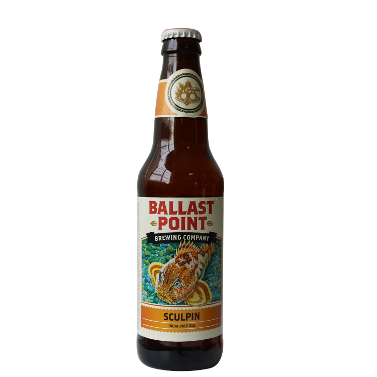 6瓶 美国进口啤酒 ballast point岬角/巴乐丝平杜父鱼