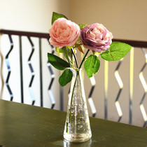玫瑰仿真花套装田园家居摆设创意家饰品欧式假花摆件装饰客厅绢花