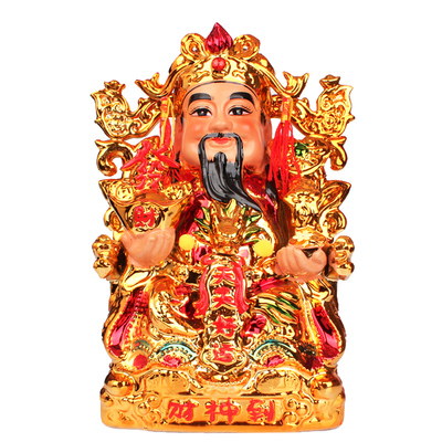 开光风水陶瓷财神摆件财神爷佛像文财神招财旺财保平安开业供奉财