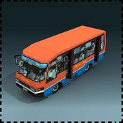 印尼雅加达穿梭巴士 纸模型 公交大巴模型 客车 军武宅 手工diy