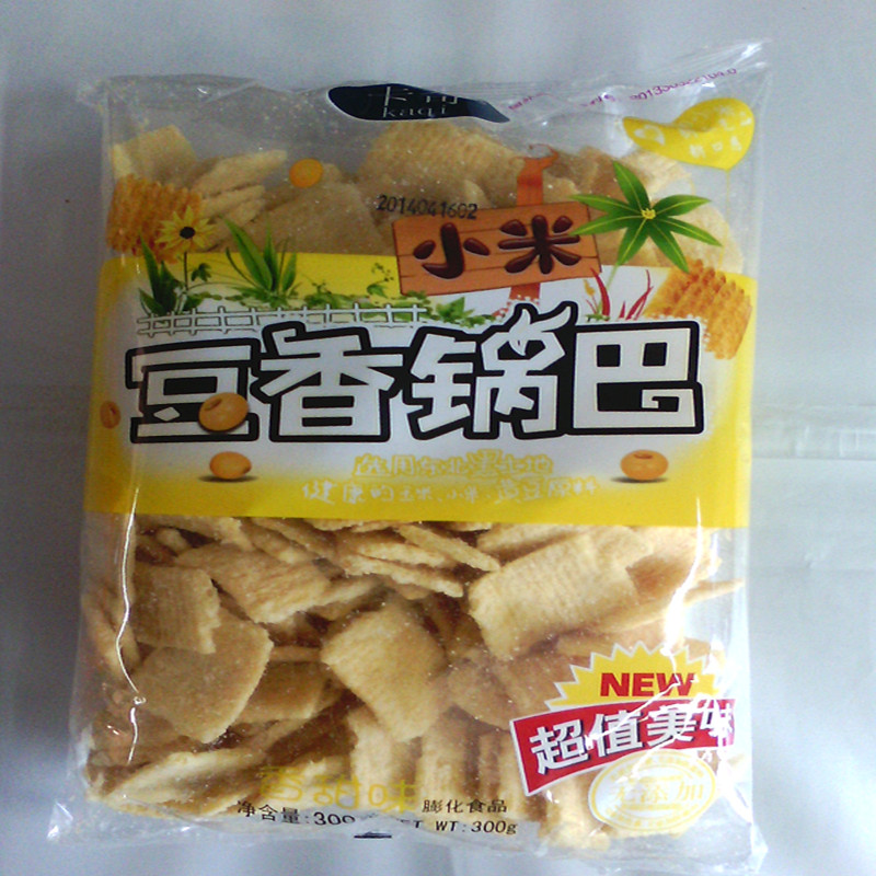 淘宝网卡其小米豆香锅巴香甜口味300g,堆美衣