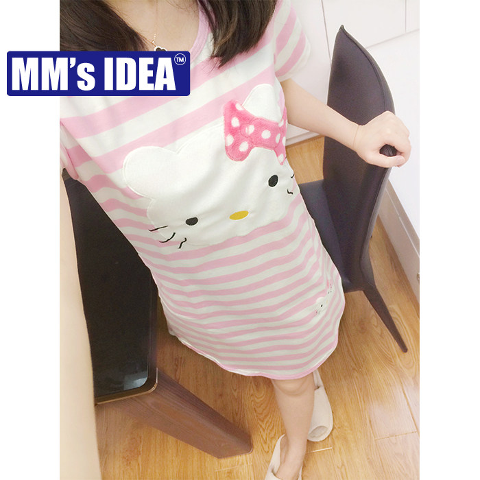 <em>淘宝hellokitty</em>猫<em>睡衣</em>睡裙女夏季纯棉可爱卡通h